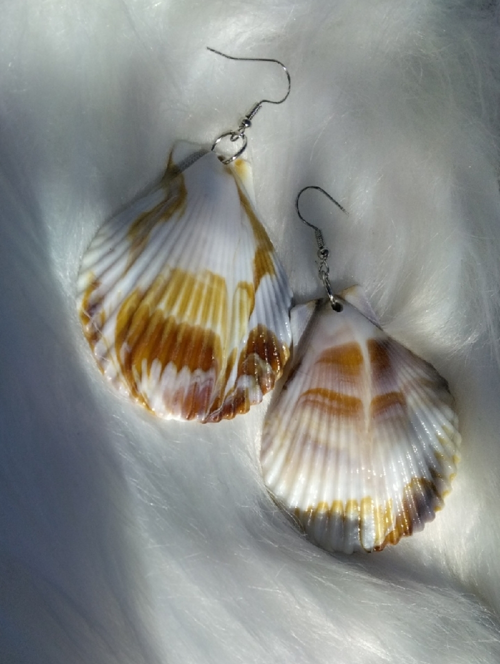 Big Faux Shell Earrings